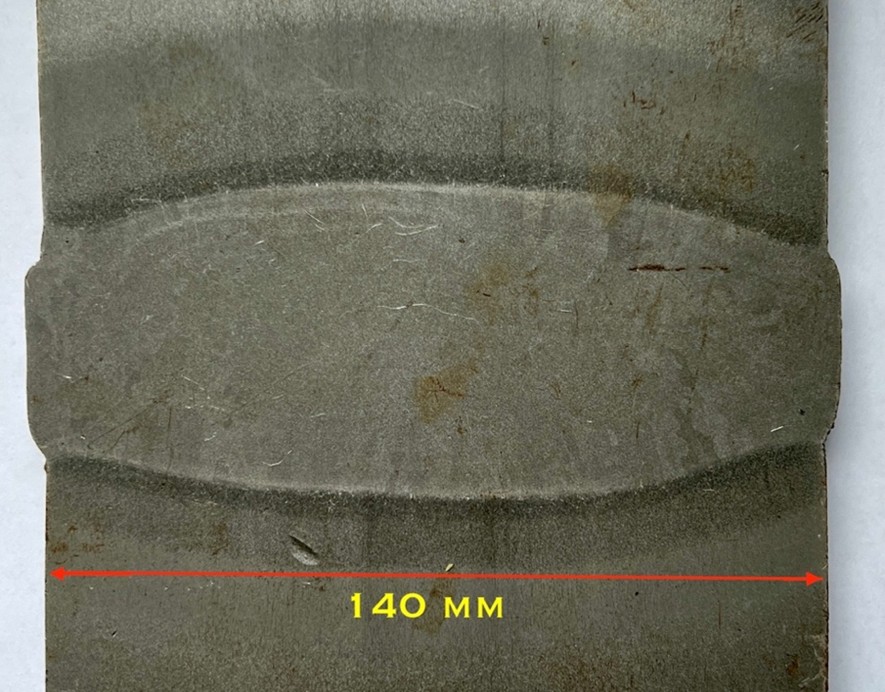 Illustration of An Electroslag weld in 140 mm Steel 