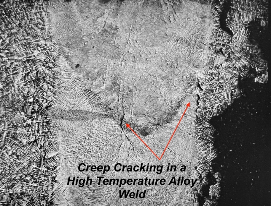 Creep Damage in a Weld after High Temperature Operation