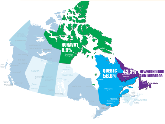 Répartition du minerai de fer et localisation au Canada