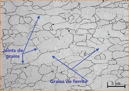 Microstructure typique du fer pur à température ambiante
