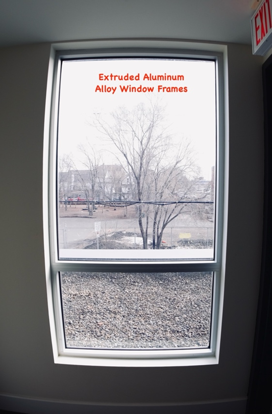 Photo of extruded window frames