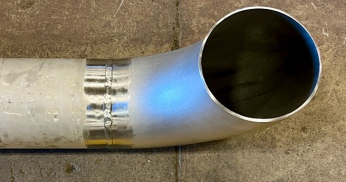 Figure 1. Illustrating a weld in a 304L Stainless steel Passivated after Welding