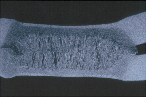 Cross section of a typical resistance spot weld