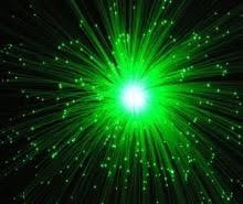 Image of a green star exploding