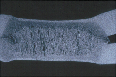 an image of  a cross section of a spot weld