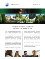 CWB Education Case Study: University of the Fraser Valley
