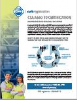 CSA A660-10 Certification