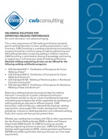 CWB Consulting - DELIVERING SOLUTIONS FOR IMPROVING WELDING PERFORMANCE