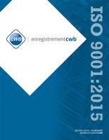 Enregistrement CWB - ISO 9001:2015 
