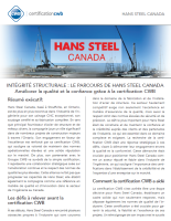 Étude de cas sur la certification CWB: Hans Steel Canada